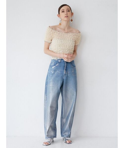 MURUA（ムルーア）の「アートヒールミュールサンダル（サンダル・レディース・シルバー/ブラック・24.5/22.5/23.5）」の6枚目の写真