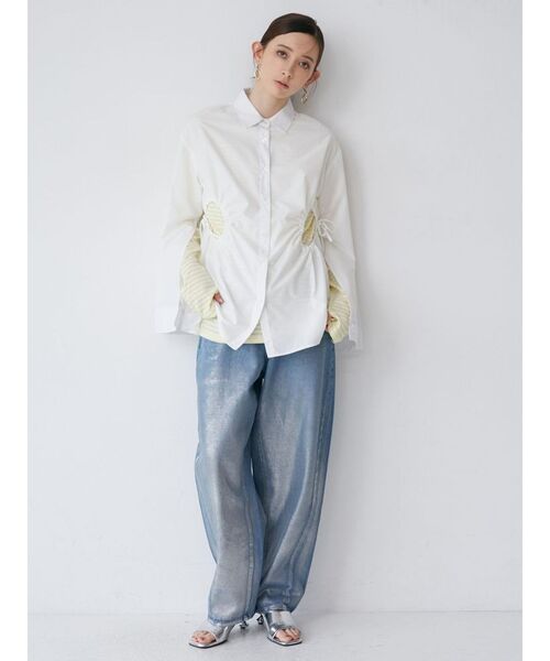 MURUA（ムルーア）の「アートヒールミュールサンダル（サンダル・レディース・シルバー/ブラック・24.5/22.5/23.5）」の12枚目の写真