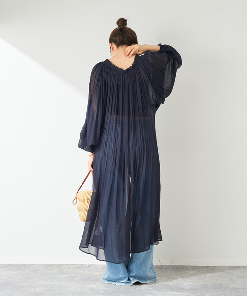 plage（プラージュ）の「SHEER PLEATS LONG ドレス（ワンピース）」 - WEAR
