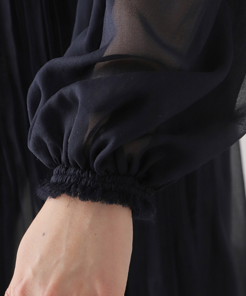 plage（プラージュ）の「SHEER PLEATS LONG ドレス（ワンピース）」 - WEAR 