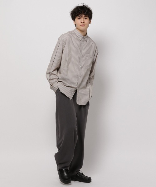 niko and...（ニコアンド）の「イージーケアタックスリーブシャツ ストライプシャツ（シャツ/ブラウス・メンズ・オフホワイト/ブルー/グリーン/ライトグレー・MEDIUM/LARGE）」の14枚目の写真