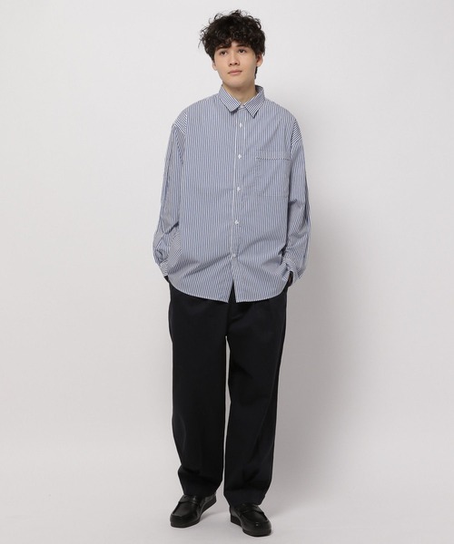 niko and...（ニコアンド）の「イージーケアタックスリーブシャツ ストライプシャツ（シャツ/ブラウス・メンズ・オフホワイト/ブルー/グリーン/ライトグレー・MEDIUM/LARGE）」の17枚目の写真