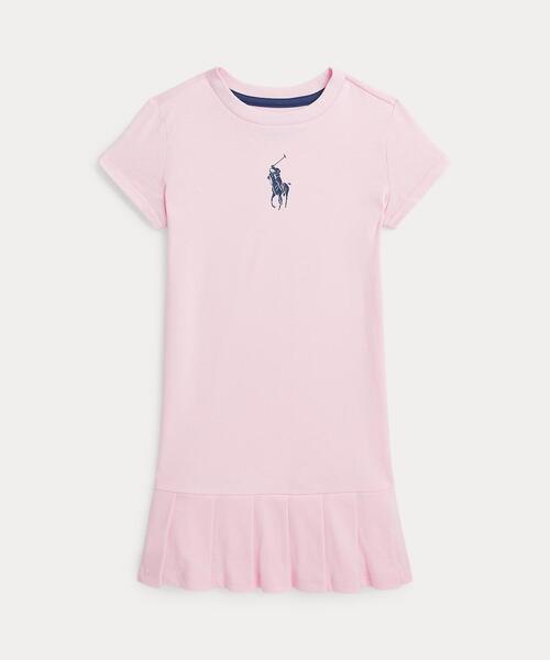 セール】Big Pony プリーテッド コットン ジャージー Tシャツ ドレス 