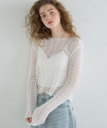 coca（coca） | クロシェフレアスリーブニット(ニット/セーター)