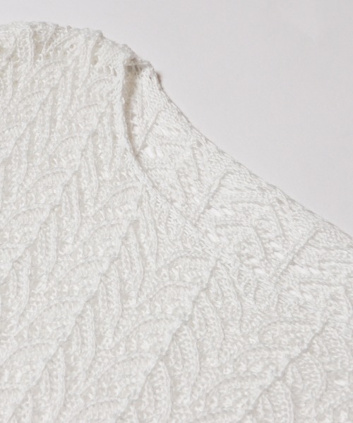 coca（coca）（コカ）の「クロシェフレアスリーブニット（ニット/セーター・レディース・ホワイト/ブラック・ONE SIZE）」の14枚目の写真