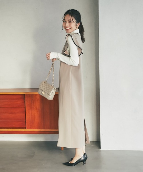 TGIF様用【美品】ダブルクロスバイカラーラッフルジャンドレ ダブルクロスバイカラーラッフルジャンドレ | La boutique