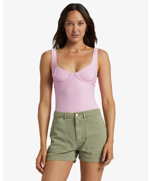 BILLABONG(ビラボン)の「BILLABONG レディース LEIA SHORT ウォークパンツ/ショートパンツ 【2024年春夏モデル】/ビラボンコットンツイルボトムス(その他パンツ・レディース・アーミー/ホワイト・24inch/25inch)」の7枚目の写真