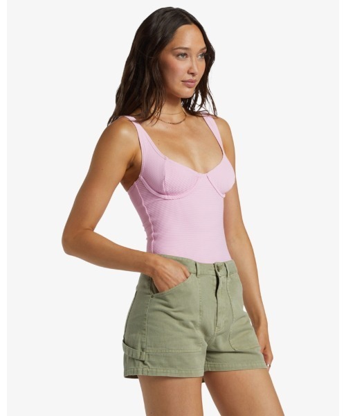 BILLABONG(ビラボン)の「BILLABONG レディース LEIA SHORT ウォークパンツ/ショートパンツ 【2024年春夏モデル】/ビラボンコットンツイルボトムス(その他パンツ・レディース・アーミー/ホワイト・24inch/25inch)」の8枚目の写真