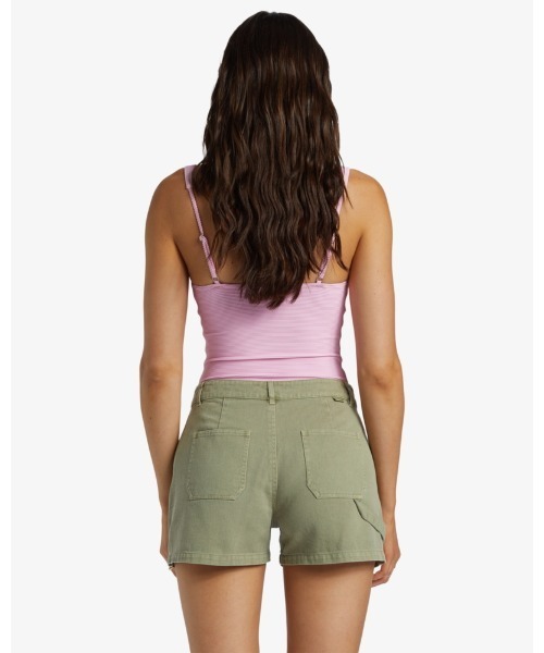 BILLABONG(ビラボン)の「BILLABONG レディース LEIA SHORT ウォークパンツ/ショートパンツ 【2024年春夏モデル】/ビラボンコットンツイルボトムス(その他パンツ・レディース・アーミー/ホワイト・24inch/25inch)」の9枚目の写真