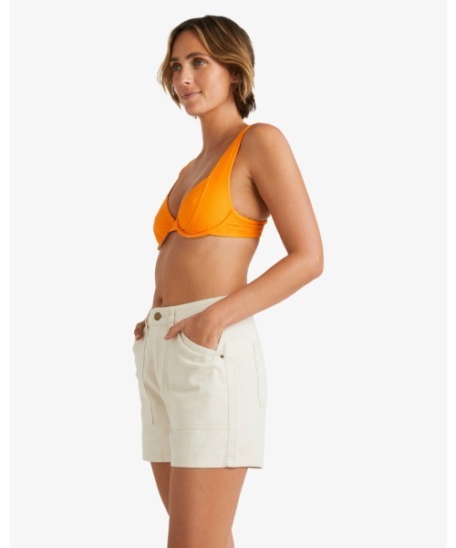 BILLABONG(ビラボン)の「BILLABONG レディース LEIA SHORT ウォークパンツ/ショートパンツ 【2024年春夏モデル】/ビラボンコットンツイルボトムス(その他パンツ・レディース・アーミー/ホワイト・24inch/25inch)」の4枚目の写真