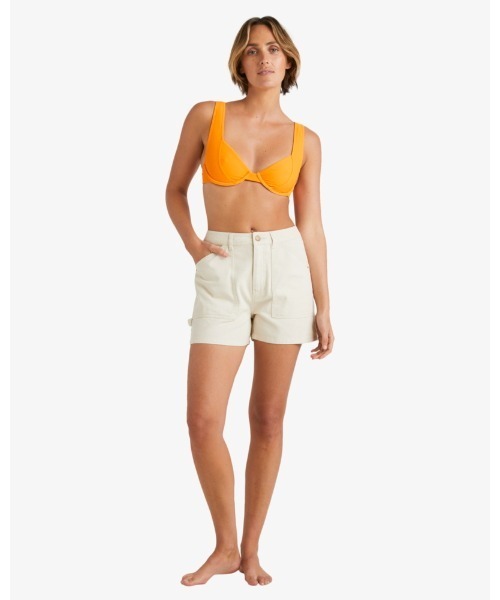 BILLABONG(ビラボン)の「BILLABONG レディース LEIA SHORT ウォークパンツ/ショートパンツ 【2024年春夏モデル】/ビラボンコットンツイルボトムス(その他パンツ・レディース・アーミー/ホワイト・24inch/25inch)」の6枚目の写真