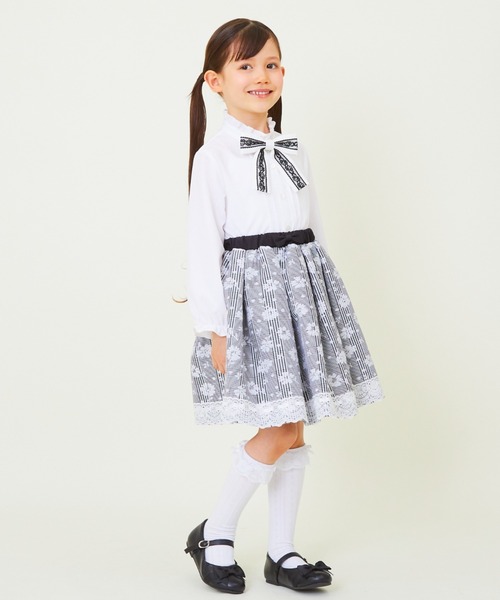 CHOPIN(ショパン)の「フリルハイソックス(ソックス/靴下・キッズ・ホワイト・13-15cm/16-18cm/19-21cm/22-24cm)」の4枚目の写真