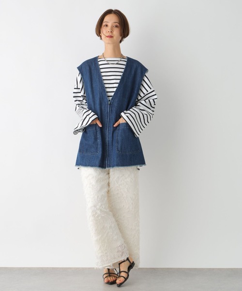 LEPSIM（レプシィム）の「シアーフリンジパンツ　996541（その他パンツ・レディース・ブラック/オフホワイト・FREE）」の3枚目の写真