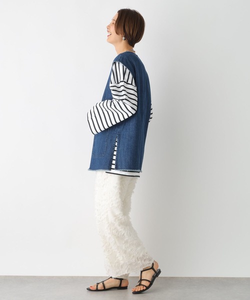 LEPSIM（レプシィム）の「シアーフリンジパンツ　996541（その他パンツ・レディース・ブラック/オフホワイト・FREE）」の5枚目の写真