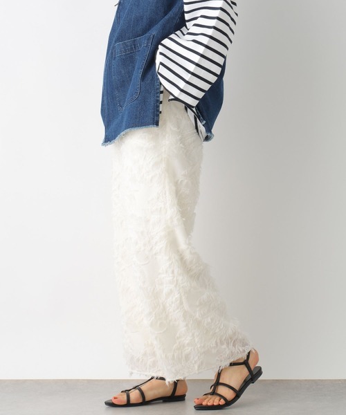 LEPSIM（レプシィム）の「シアーフリンジパンツ　996541（その他パンツ・レディース・ブラック/オフホワイト・FREE）」の6枚目の写真