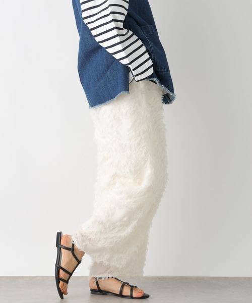 LEPSIM（レプシィム）の「シアーフリンジパンツ　996541（その他パンツ・レディース・ブラック/オフホワイト・FREE）」の7枚目の写真