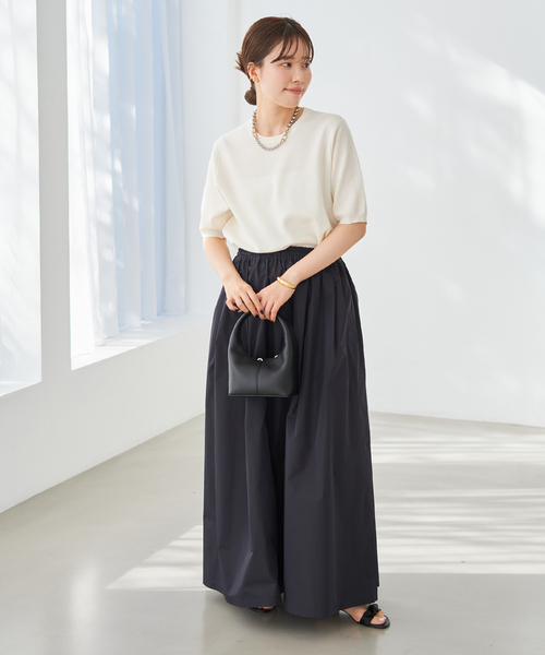 plage(プラージュ)の「silkコン taffeta スカート(スカート・レディース・ネイビー・38/36)」の3枚目の写真