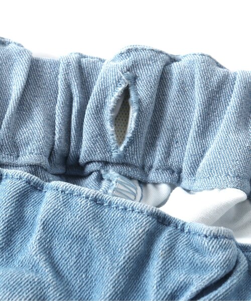 apres les cours(アプレレクール)の「デイジー刺繍ポケットパンツ(デニムパンツ・キッズ・ブラック/インディゴブルー/アイボリー・80/90/100/110/120/130/140)」の9枚目の写真