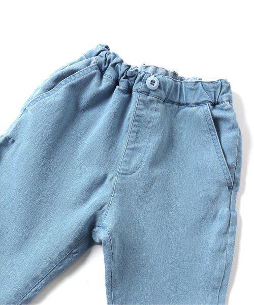 apres les cours(アプレレクール)の「デイジー刺繍ポケットパンツ(デニムパンツ・キッズ・ブラック/インディゴブルー/アイボリー・80/90/100/110/120/130/140)」の14枚目の写真