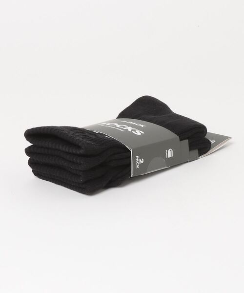 G-STAR(ジースター)の「SPORT SOCK 2-PACK/ロゴソックス/2足セット(ソックス/靴下・メンズ・ダークブラック/ホワイト・23-25/25-27/27-29)」の7枚目の写真