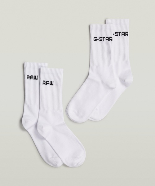 GGロゴ ソックス 2足セット SPORT SOCK 2-PACK/ロゴソックス/2足セット（ソックス/靴下）｜G