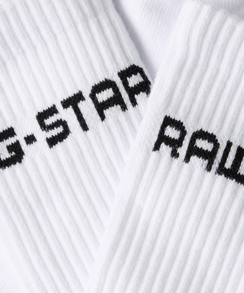 G-STAR(ジースター)の「SPORT SOCK 2-PACK/ロゴソックス/2足セット(ソックス/靴下・メンズ・ダークブラック/ホワイト・23-25/25-27/27-29)」の3枚目の写真
