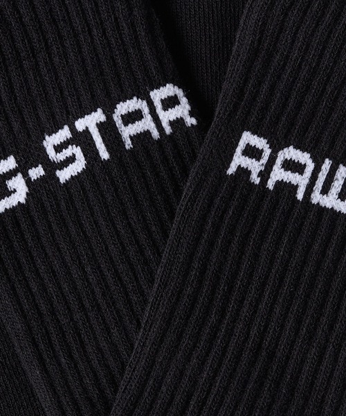 G-STAR(ジースター)の「SPORT SOCK 2-PACK/ロゴソックス/2足セット(ソックス/靴下・メンズ・ダークブラック/ホワイト・23-25/25-27/27-29)」の4枚目の写真