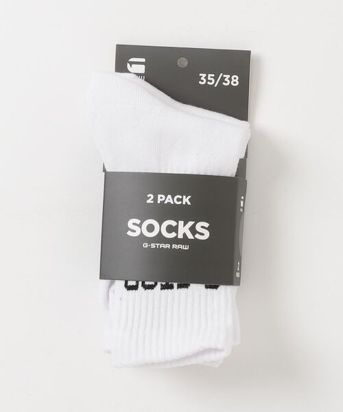 G-STAR(ジースター)の「SPORT SOCK 2-PACK/ロゴソックス/2足セット(ソックス/靴下・メンズ・ダークブラック/ホワイト・23-25/25-27/27-29)」の5枚目の写真
