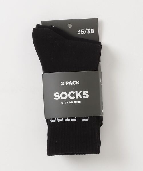G-STAR(ジースター)の「SPORT SOCK 2-PACK/ロゴソックス/2足セット(ソックス/靴下・メンズ・ダークブラック/ホワイト・23-25/25-27/27-29)」の6枚目の写真