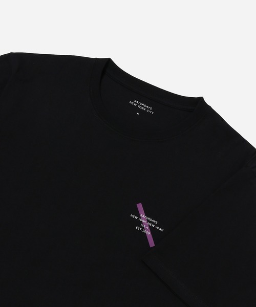 Saturdays NYC（サタデーズ ニューヨークシティ ）の「Gotham Slash Chest S/S Tee（Tシャツ/カットソー・メンズ・ホワイト/ブラック・L/M/XL/S/X-SMALL）」の4枚目の写真