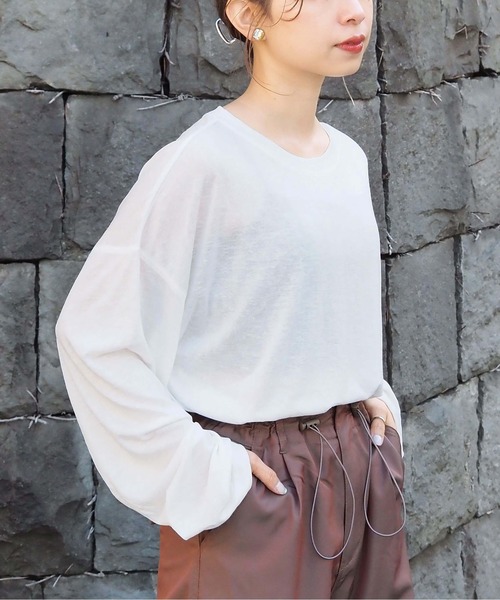 tiptop(ティップトップ)の「【ZOZO限定カラーあり】アソートスラブシアートップス(Tシャツ/カットソー・レディース・オフホワイト/ブルー/ブラック系その他/ホワイト系その他2/ブラック/ピンク/ホワイト系その他/ブラック系その他2/ホワイト系その他3・FREE)」の19枚目の写真