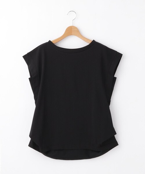 &Bridge(アンドブリッジ)の「artemarvel ノースリ裾ティアードデザインカットソー(Tシャツ/カットソー・レディース・ブラック/ホワイト系/ライトパープル・02)」の1枚目の写真