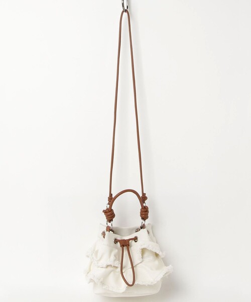 Woods（ウッズ）の「【Woods/ウッズ】キャンバスフリルドロストバッグ（ショルダーバッグ・レディース・キナリ/ライトブルー・FREE）」の8枚目の写真