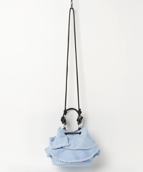 Woods（ウッズ）の「【Woods/ウッズ】キャンバスフリルドロストバッグ（ショルダーバッグ・レディース・キナリ/ライトブルー・FREE）」の10枚目の写真