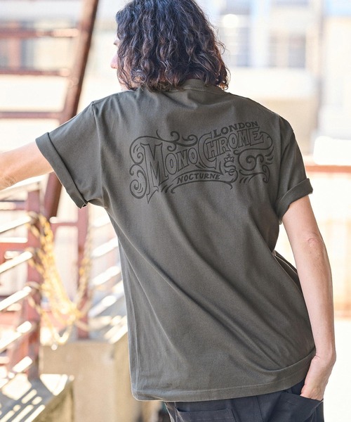 CAMBIO(カンビオ)の「mt8936- スタンダードシルエットプリントTシャツ(MONOCHROME)(Tシャツ/カットソー・メンズ・グレー/ホワイト/スミクロ・S/M/L/XL)」の1枚目の写真