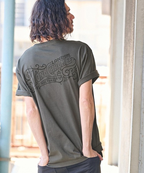 CAMBIO(カンビオ)の「mt8936- スタンダードシルエットプリントTシャツ(MONOCHROME)(Tシャツ/カットソー・メンズ・グレー/ホワイト/スミクロ・S/M/L/XL)」の4枚目の写真