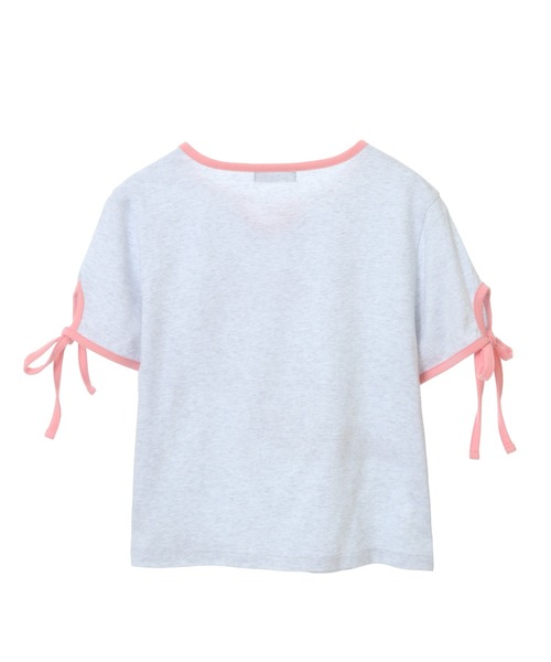Candy Stripper(キャンディストリッパー)の「MEOW RIBBON トップス(Tシャツ/カットソー・レディース・オフホワイト/ライトグレー/ブラック・2)」の11枚目の写真