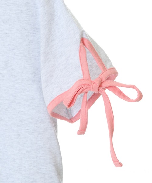 Candy Stripper(キャンディストリッパー)の「MEOW RIBBON トップス(Tシャツ/カットソー・レディース・オフホワイト/ライトグレー/ブラック・2)」の13枚目の写真