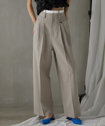 PRANK PROJECT | 【24SUMMER PRE ORDER】メランジタックボリュームパンツ / Melange Tuck Voluminous Pants(スラックス)