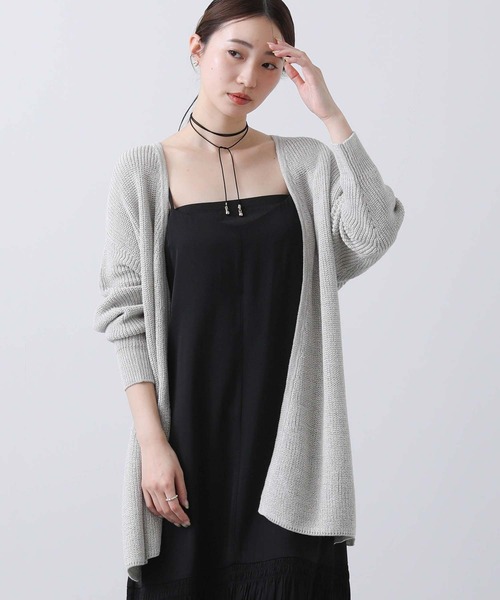 【セール】ギマ片畦編みトッパー（カーディガン/ボレロ）｜Gready Brilliant（グレディブリリアン）