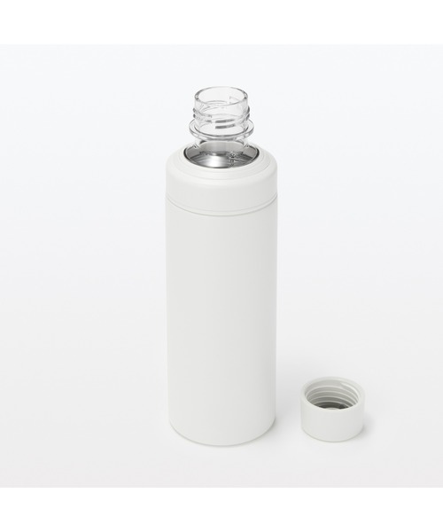 無印良品（ムジルシリョウヒン）の「ステンレス　炭酸にも使える　保冷ボトル　６００ｍＬ（水筒・メンズ・ホワイト/ブルー・FREE）」の4枚目の写真