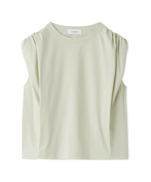 emmi（エミ）の「emmi×Pla】ギャザーショルダープルオーバー（Tシャツ/カットソー・レディース・ミント/ホワイト/ブラック/ブルー・FREE）」の18枚目の写真