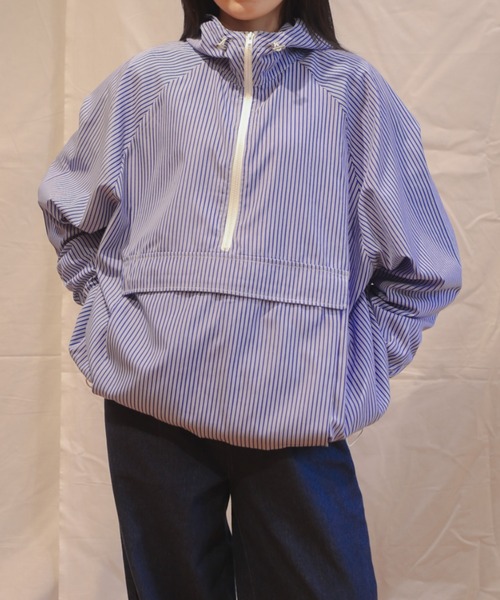 Broken base アノラック　ブルー　M セール】裾ドローコード付きアノラック（ブルゾン）｜BROKEN