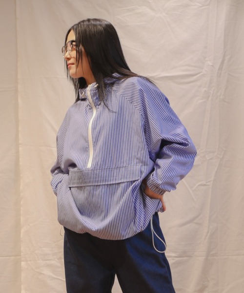 BROKEN BASE(ブロークンベース)の「裾ドローコード付きアノラック(ブルゾン・メンズ・レッド/ライトブルー/ブラック/ブルー・MEDIUM/LARGE)」の13枚目の写真