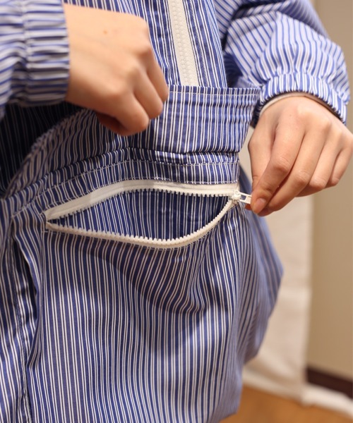 BROKEN BASE(ブロークンベース)の「裾ドローコード付きアノラック(ブルゾン・メンズ・レッド/ライトブルー/ブラック/ブルー・MEDIUM/LARGE)」の22枚目の写真