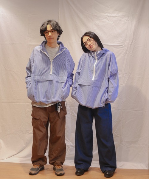 BROKEN BASE(ブロークンベース)の「裾ドローコード付きアノラック(ブルゾン・メンズ・レッド/ライトブルー/ブラック/ブルー・MEDIUM/LARGE)」の10枚目の写真