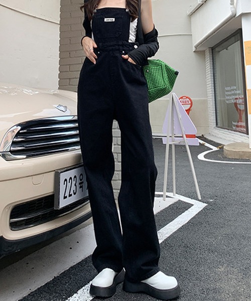 aimoha（アイモハ）の「カジュアルデニムサロペット（サロペット/オーバーオール・レディース・ブラック/ネイビー・X-SMALL/SMALL/MEDIUM/LARGE）」の12枚目の写真