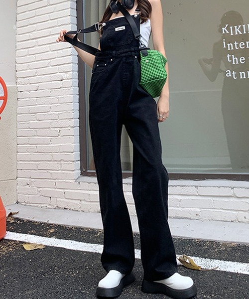 aimoha（アイモハ）の「カジュアルデニムサロペット（サロペット/オーバーオール・レディース・ブラック/ネイビー・X-SMALL/SMALL/MEDIUM/LARGE）」の7枚目の写真