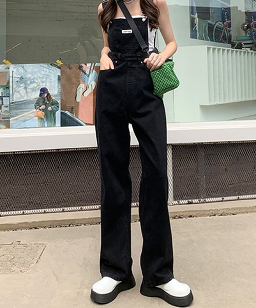 aimoha（アイモハ）の「カジュアルデニムサロペット（サロペット/オーバーオール・レディース・ブラック/ネイビー・X-SMALL/SMALL/MEDIUM/LARGE）」の10枚目の写真