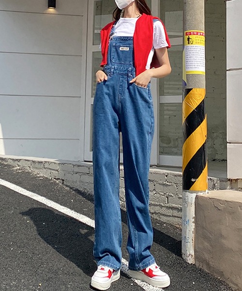 aimoha（アイモハ）の「カジュアルデニムサロペット（サロペット/オーバーオール・レディース・ブラック/ネイビー・X-SMALL/SMALL/MEDIUM/LARGE）」の17枚目の写真